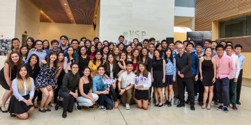 Students in the Vancouver Summer Program in Medicine gather for a group photo with Roger Wong, Executive Associate Dean of Education.