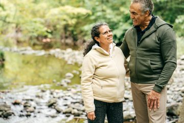 Senior couple outdoors