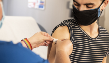 Patient receiving vaccination