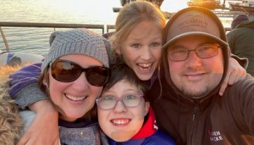 Mandy Young with her family.