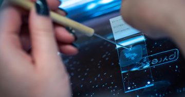 A researcher in the lab of UBC professor Dr. David Huntsman prepares an ovarian cancer cell sample for examination.